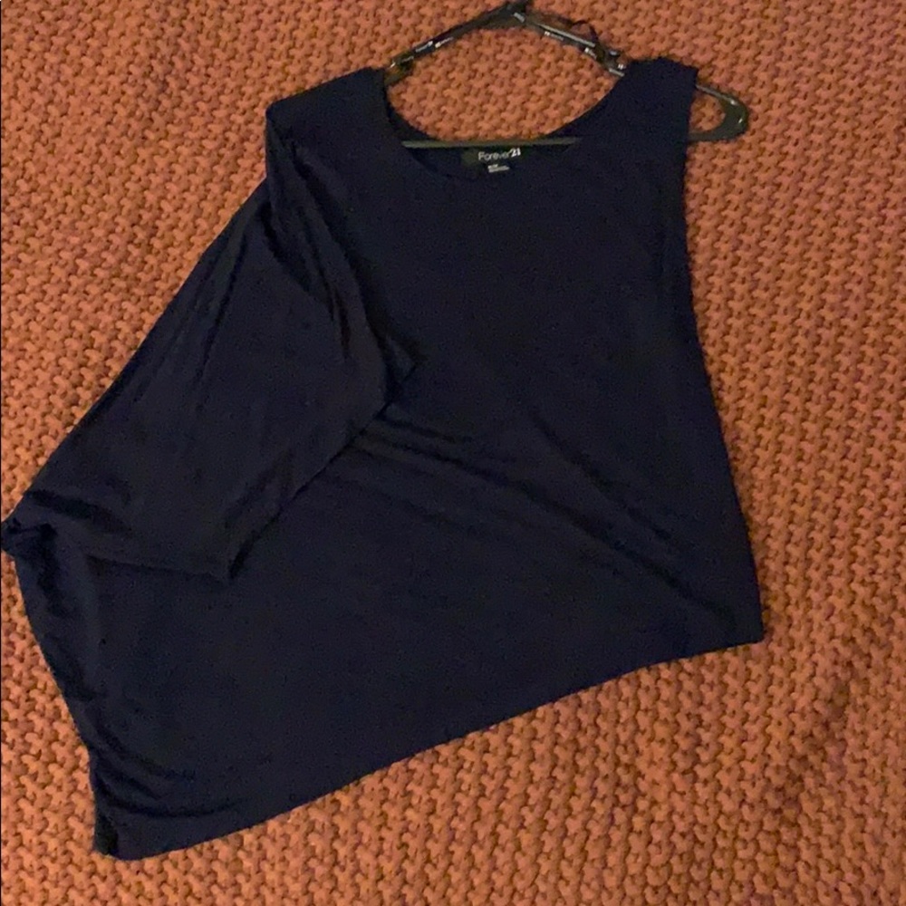 Navy asymmetrical top